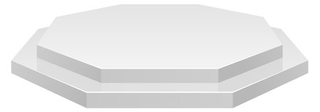 Empty product stand mockup. Realistic hexagon podiumのイラスト素材