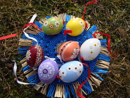 Easter eggsの写真素材