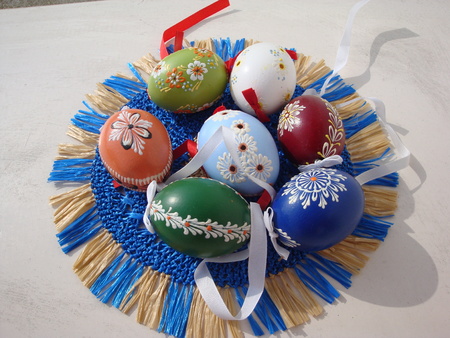 Easter eggsの写真素材