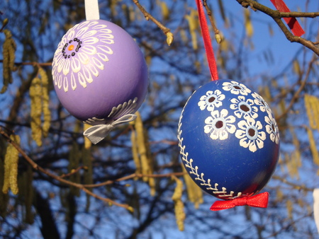 Easter eggsの写真素材