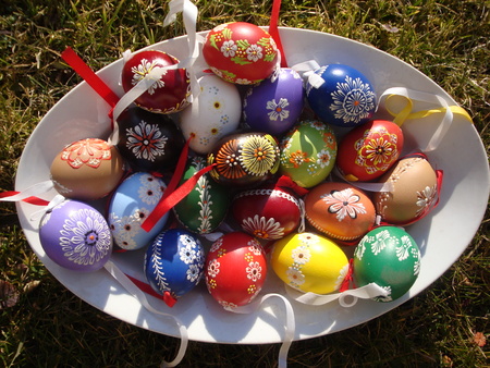 Easter eggsの写真素材
