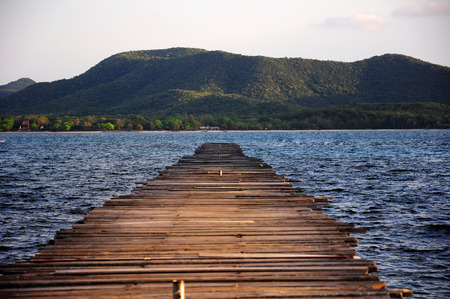 Bridge at the seaの写真素材