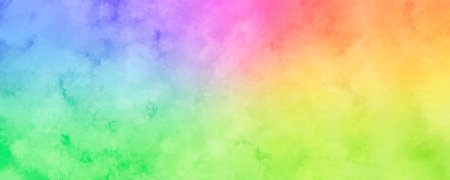 Abstract Rainbow Watercolor Painted Texture Background Designの写真素材