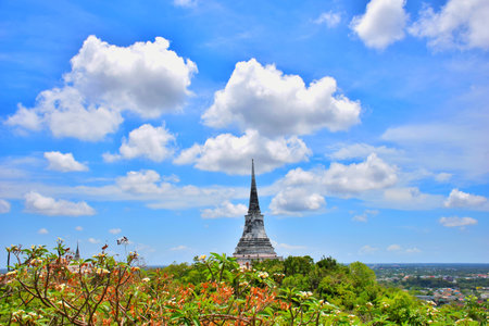 A beautiful view the old palace on the mountain.の写真素材