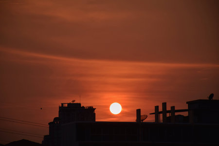 Sunset from backyard.の写真素材