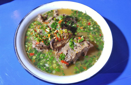 Spicy pork bone soup.の写真素材
