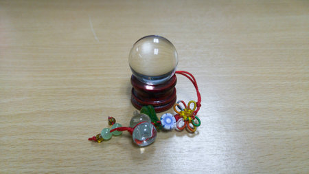 Glass marble for faith.の写真素材