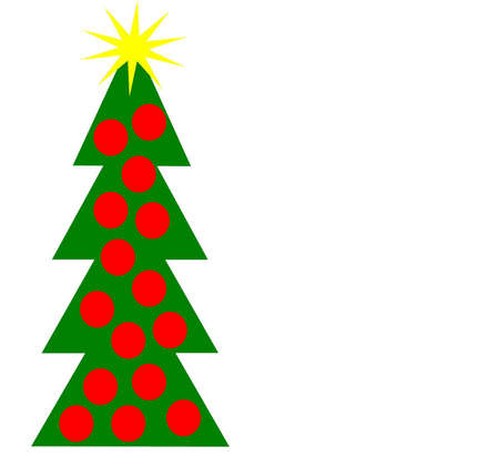 Vector drawing of Christmas Treeのイラスト素材