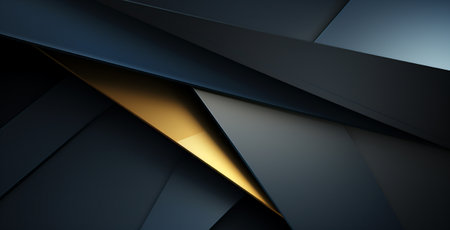 Abstract geometric shapes with blue and gold tonesの素材