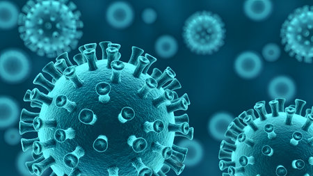 Coronavirus 2019-nCoV. 3D illustrationの写真素材