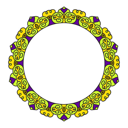 Round abstract colored border on a white backgroundのイラスト素材