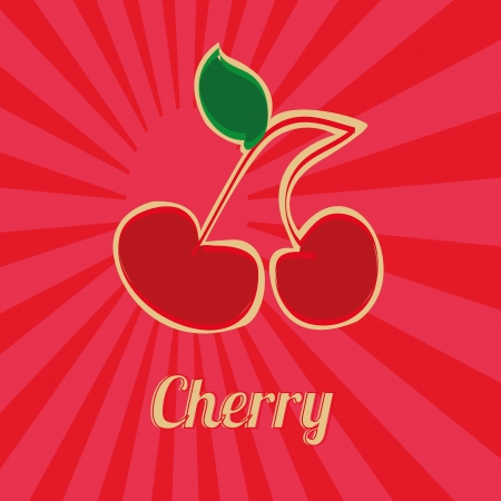 cherry icon on special backgroundのイラスト素材