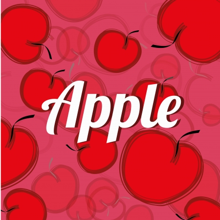 abstract apple illustration backgroundのイラスト素材