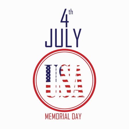 Logo of a memorial day in the United States of Americaのイラスト素材