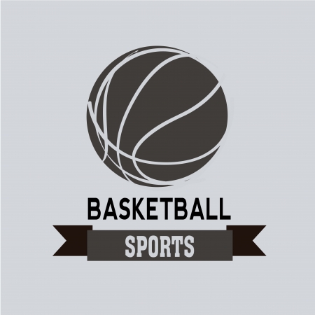 basketball icon on light blue backgroundのイラスト素材