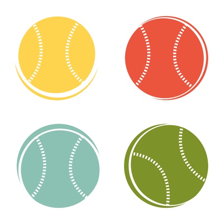 baseball ball icon on white backgroundのイラスト素材