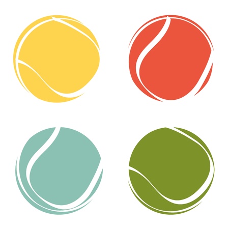 tennis icon on white backgroundのイラスト素材