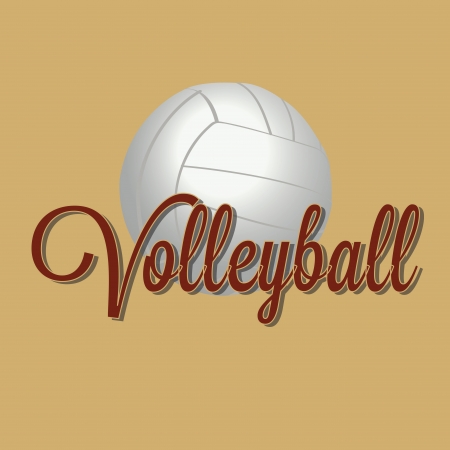 volleyball ball on light yellow backgroundのイラスト素材
