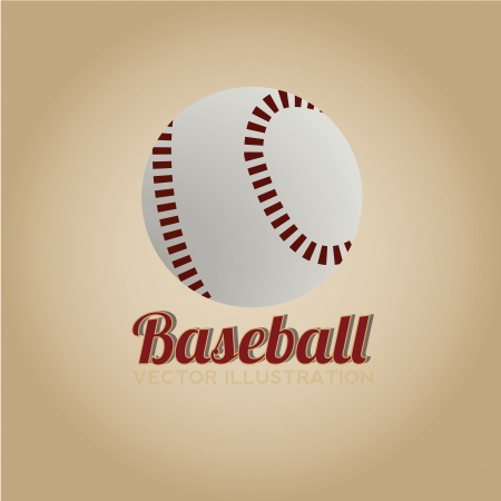 baseball ball on brown backgroundのイラスト素材