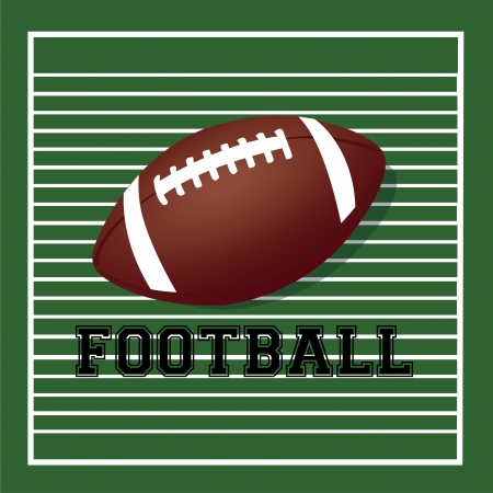 football ball on green backgroundのイラスト素材