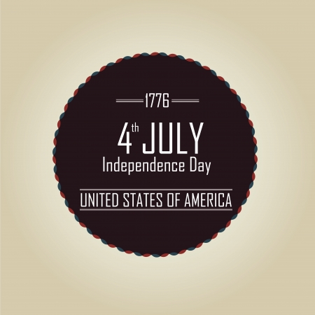 4th july independence day stampのイラスト素材
