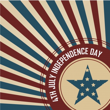 old independence day background with star in one sideのイラスト素材