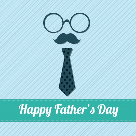 abstract face of a father with happy father's day textのイラスト素材