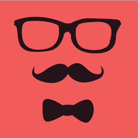 Abstract father icon on red backgroundのイラスト素材