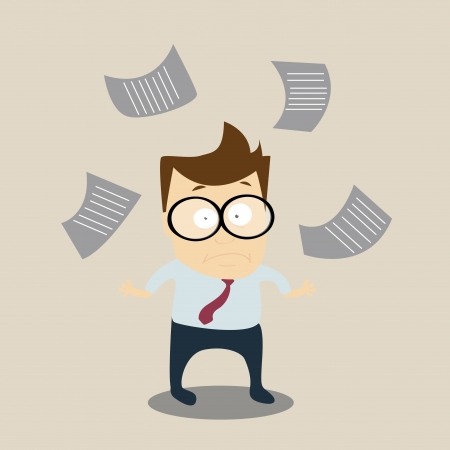 business man on light brown backgroundのイラスト素材