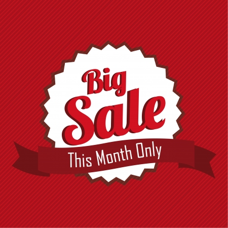 big sale icon on red backgroundのイラスト素材