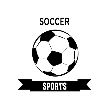 soccer icon on white backgorundのイラスト素材