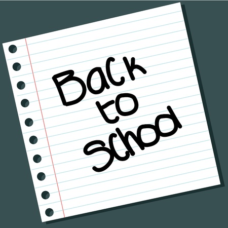 back to school write on paperのイラスト素材