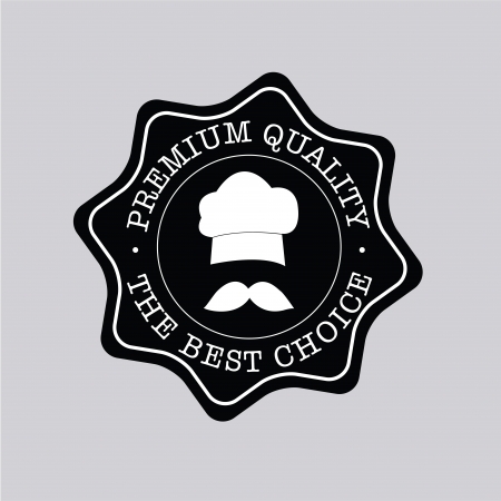 premium quality chef icon on light gray backgroundのイラスト素材