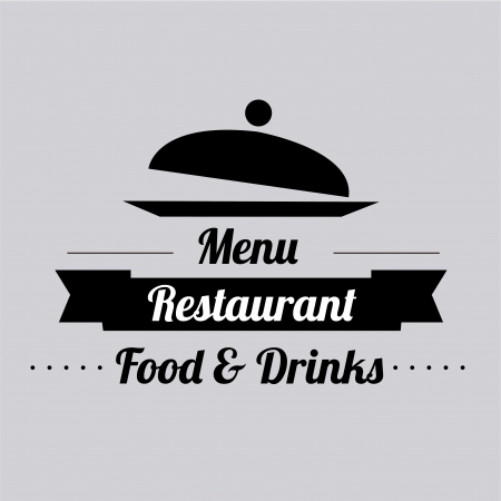 restaurant icon on light gray backgroundのイラスト素材