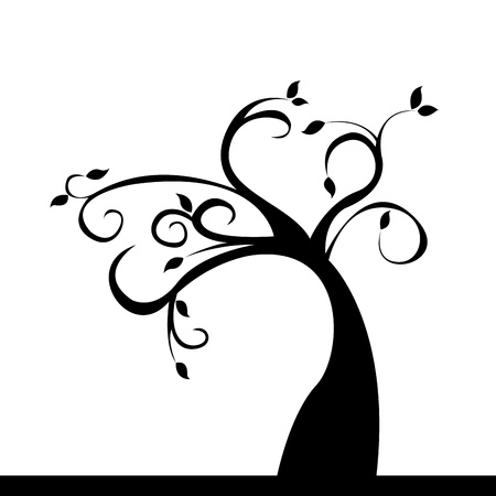 abstract tree on white backgorundのイラスト素材