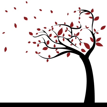 abstract tree on white backgroundのイラスト素材