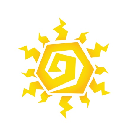 abstract sun on white backgroundのイラスト素材