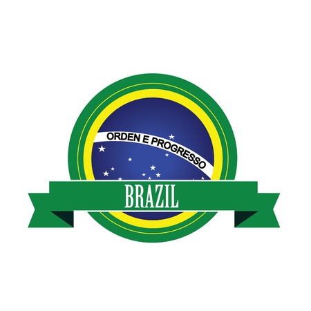 special brazil stamp on white backgroundのイラスト素材