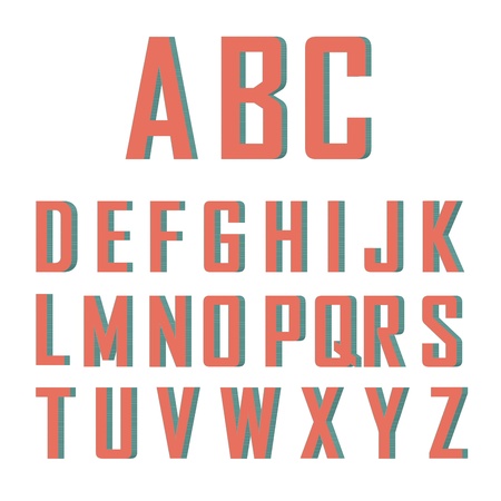 abstract red alphabet on white backgroundのイラスト素材