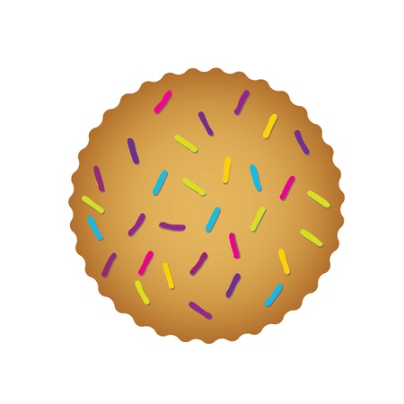 candy cookie on white backgroundのイラスト素材