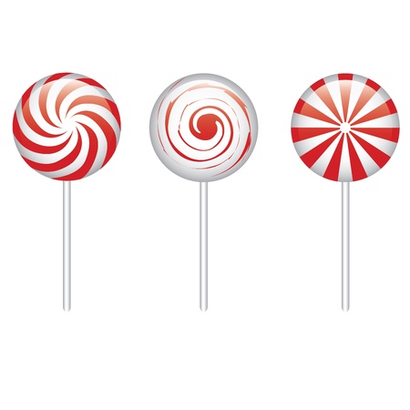 different candies on white backgroundのイラスト素材