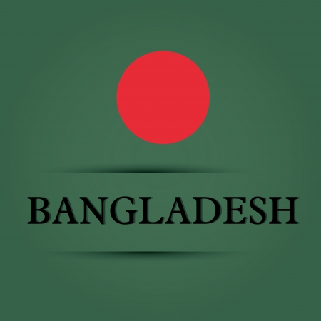 Bangladesh text on special background allusive to the flagのイラスト素材