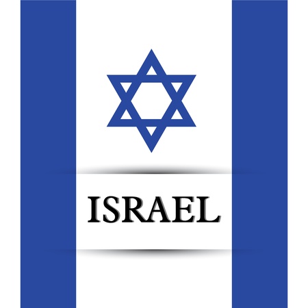 Israel text on special background allusive to the flagのイラスト素材