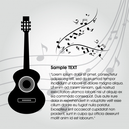 abstract guitar on special music backgroundのイラスト素材