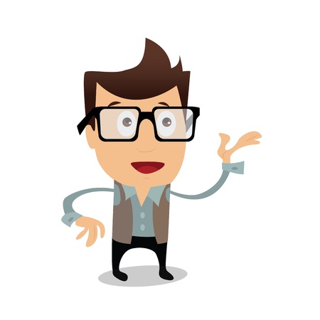 abstract teacher on white backgroundのイラスト素材