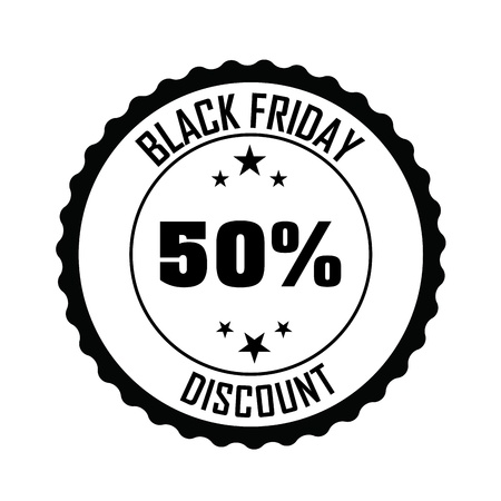 abstract Black Friday label on white backgroundのイラスト素材