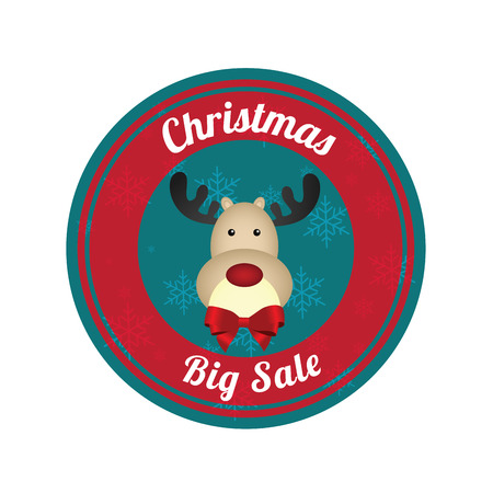 Christmas big sale label on white backgroundのイラスト素材