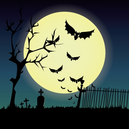 Special halloween background with different terror objectsのイラスト素材