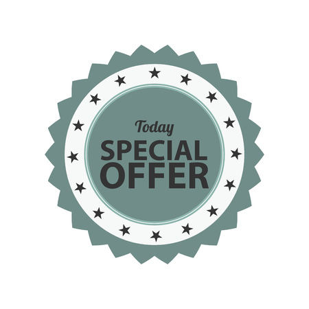 abstract special offer label on white backgroundのイラスト素材