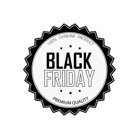 abstract black friday label on white backgroundのイラスト素材